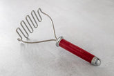 KitchenAid Stainless Steel Potato Masher, Empire Red, 27.5 cm, Carded