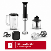 KitchenAid Go Cordless Hand Blender Complete Set– Black Matte (With Rechargeable Battery)