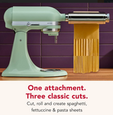 3-in-1 Metal Pasta Roller & Cutter Attachment for Stand Mixers