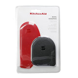 KitchenAid Pot Scraper and Silicone Bowl Scraper Set, 2 Pieces, Empire Red / Onyx Black, Carded
