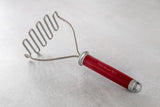 KitchenAid Stainless Steel Potato Masher, Empire Red, 27.5 cm, Carded