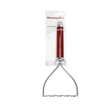 KitchenAid Stainless Steel Potato Masher, Empire Red, 27.5 cm, Carded