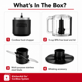 KitchenAid Go Cordless Food Chopper (Battery Sold Separately) – Black Matte