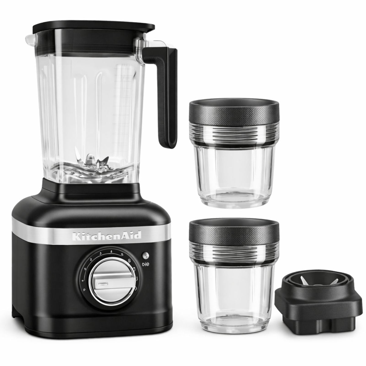 KitchenAid K400 Blender Onyx Black with 2 x 200ml Small Batch Jars and Blade Assembly Set