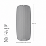 Slim Dish Drying Mat for Kitchen Counter, Grey
