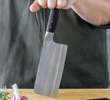 KitchenAid® 6" Japanese High-Carbon Steel Cleaver Knife with Blade Cover – Black