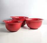 KitchenAid 3 Pcs Mixing Bowls Set, Empire Red