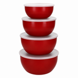 Set of 4 Prep Bowls with Lids – Empire Red