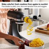 5 Blade Spiralizer with Peel, Core and Slice Attachment