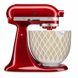 4.8L Gold Conifer Ceramic Bowl for Tilt-Head Stand Mixers
