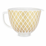 4.8L Gold Conifer Ceramic Bowl for Tilt-Head Stand Mixers