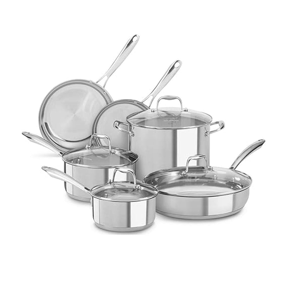 Tri-Ply SS Cookware Set 10 Pc