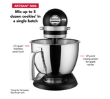 KitchenAid 3.3 L Artisan Mini Tilt-Head Stand Mixer – Black Matte | Open Box